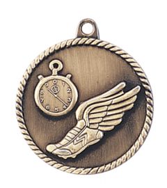 Unengraved Track Medal - Gold