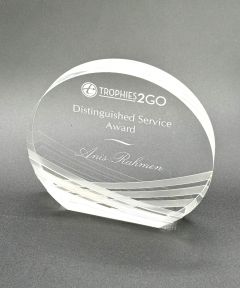 Clear Etched Circle Acrylic Award