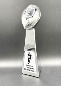 12" Chrome Finish Football Trophy