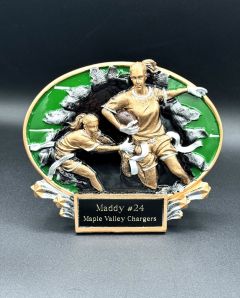 Girls Flag Football Standing Plaque