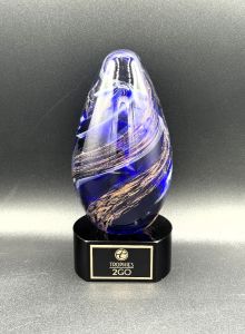 Blue Swirl Art Glass Awards