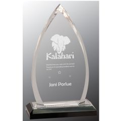 Engraved Silver Flame Acrylic Award