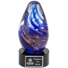 Blue Swirl Art Glass Awards