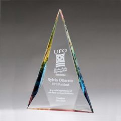 Pyramid Crystal Award with Rainbow Prism