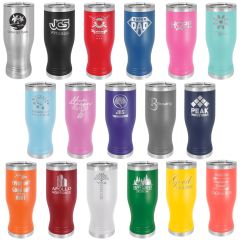 Engraved 14oz Pilsner Beer Tumblers