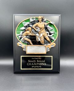 Girls Flag Football Championship Plaque