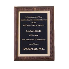 Walnut Service Award Plaque