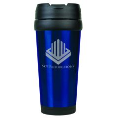Personalized Color Travel Mug - Cobalt Blue