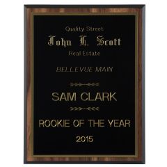 Economical Black Edge Walnut Wall Plaques