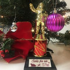 Santa Christmas Trophy under the Tree!