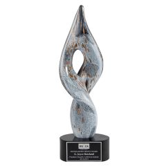 Speckled Art Glass Award - laser engraved