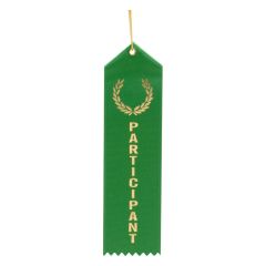 Green Participation Ribbons (set of 25) - Classic Pointed