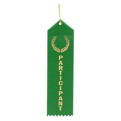 Green Participation Ribbons (set of 25) - Classic Pointed