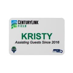 White Rectangle Name Badges -2"x3"