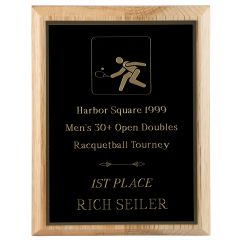 Solid Oak Wood Award Plaque - FREE etching