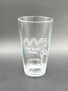 Etched Pint Glass