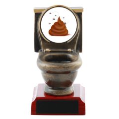 Pile of Poop Toilet Trophy - Cartoon Poo