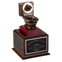 Pile of Poop Perpetual Toilet Trophy - Realistic Turd