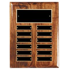 Piano Finish Perpetual Walnut Plaque - Small Size