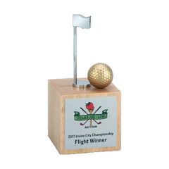 Flag and Ball Golf Trophy