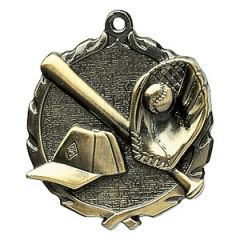 Gold Unengraved Baseball Medallions
