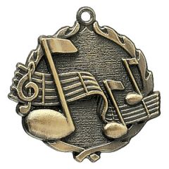 Gold Unengraved Music Medallion