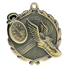 Gold Unengraved Track Medallion