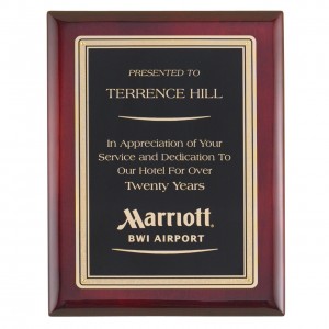 Rosewood and Florentine Plaque Award