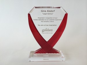 An example of an award presented to a deserving employee.