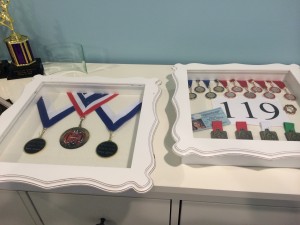 Completed shadow boxes