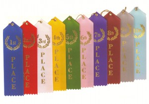 Ribbon colors for places.