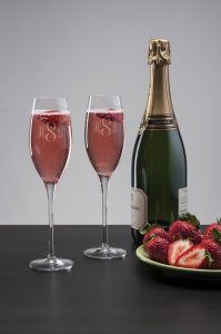 Etched Champagne Glasses