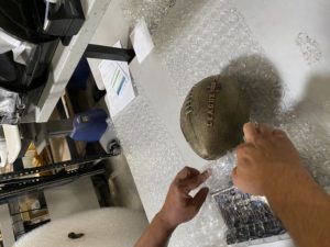 Wrap trophy with bubble wrap